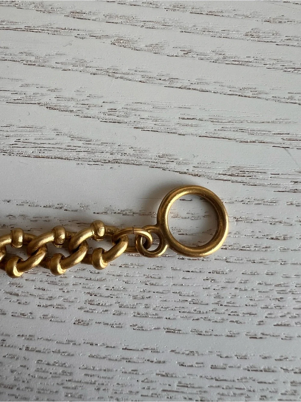 French Kande Privee Gold-Link Necklace with Crystal Accents - Picture 8 of 10